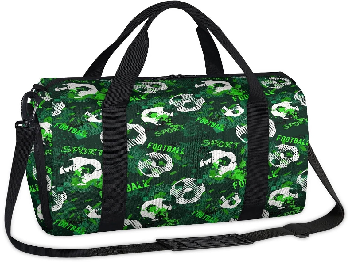 Bolsa deportiva con estampado abstracto de fútbol, tejido de poliéster, 45x21x5x23cm, Pa Design Du