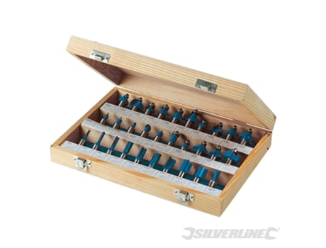 SILVERLINE 580422 Juego de Fresas Tct 1/2 30 Pzas