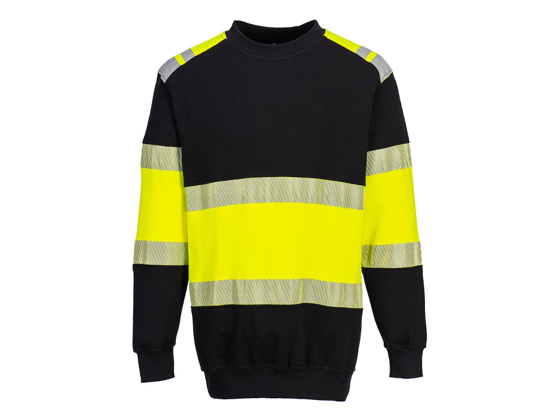 Sudadera Pw3 Fr Modaflame de alta visibilidad clase 1 / Amarillo negro / M Portwest