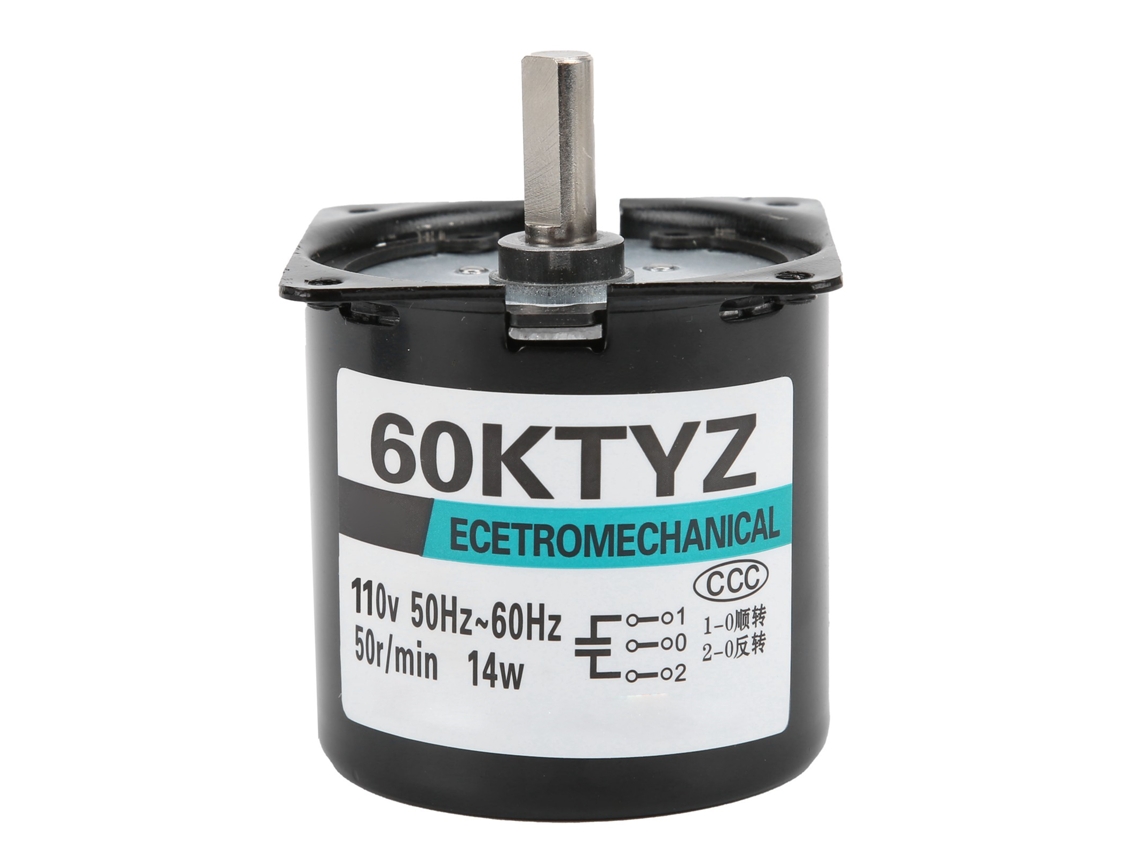 Motor Ac Sincrónico De Imán Permanente Mini Reductor De Velocidad Eje Excéntrico Accesorios 50rpm Ac110v