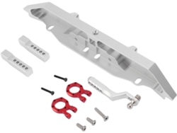Parachoques Trasero Rc Con Enganche Para Remolque – Repuesto De Aleación De Aluminio Plateado Mecanizado Por Cnc