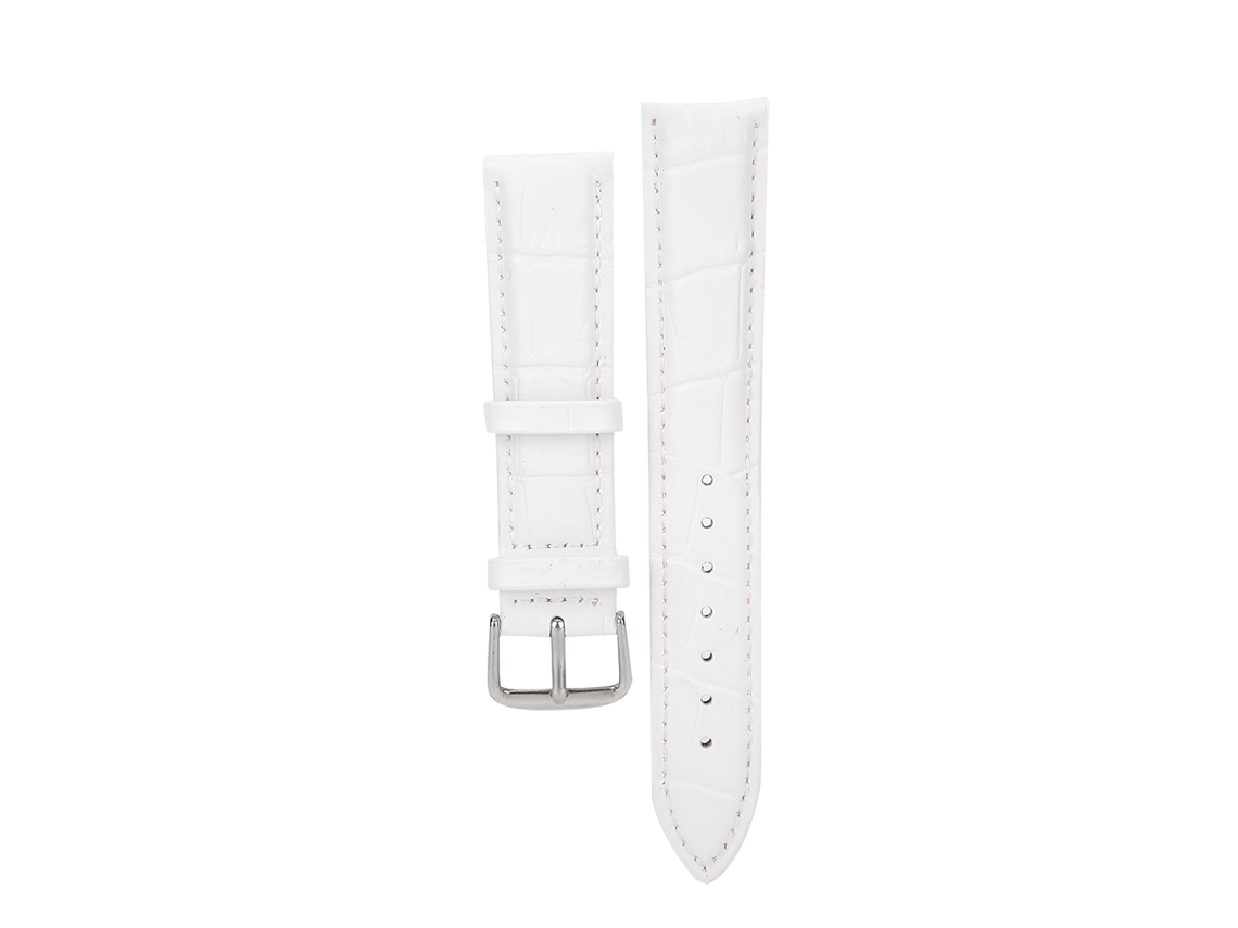 Correa de reloj ajustable unisex de alta calidad, accesorio de moda, blanca, 20 mm