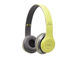 (p47 Amarillo) Auriculares Inalámbricos Con Orejas De Gato, Plegables, Con Flash Led, Auriculares Bluetooth