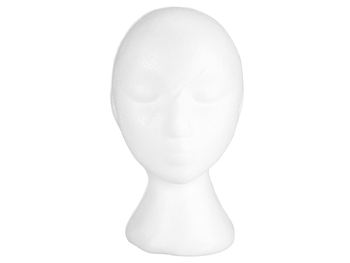 Modelo De Cabeza De Maniquí De Espuma Portátil Para Mostrar Pelucas Y Sombreros 1 Unidad