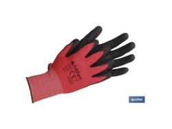 Guante impregnado sandy coated rojo/negro talla 10   caja 12 unid.