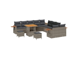 Maison Exclusive - Conjunto De Sofás De Jardín Con Cojín 13 Pcs Gris