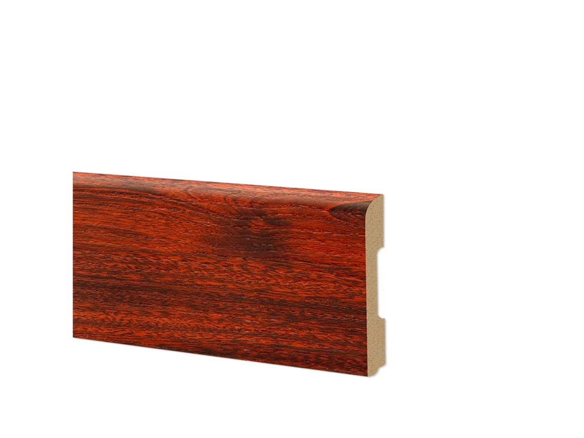 Rodapié Bc Cepillado En Polímeros Hi-Tec Equalwood 68X10Mm Aluminio Blanco Etc. ETERNAL PARQUET Caoba