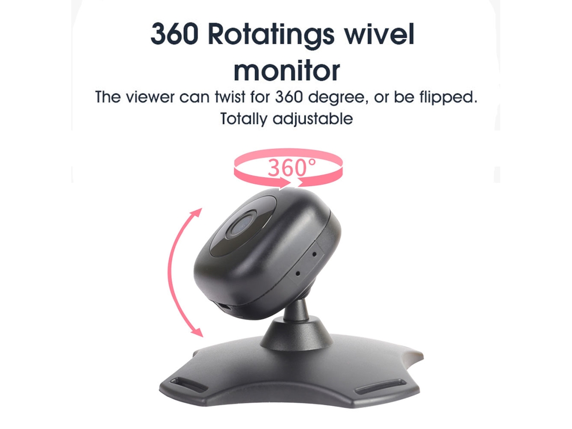 Monitor de bebé inalámbrico para coche con cámara y visión nocturna.
