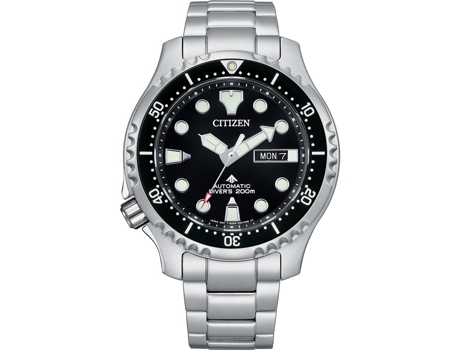 CITIZEN Reloj Masculino Automático Analógico Correa de Acero Inoxidable Plateada Ny0140-80E