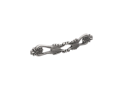 Tirador para muebles de zamac, distancia entre centros 128 mm, plata antigua, brillante, juego de 6, HARDWAREXCHANGE
