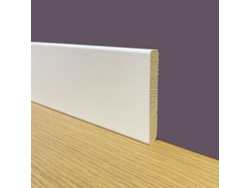 Zócalo ETERNAL PARQUET Zoccolatura Cuadrado Lacado Blanco en Madera Maciza 70X10 (Precio Por Ml)