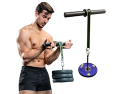 Entrenador De Fuerza Para Antebrazo Y Muñeca, Rodillo Para Desarrollar Músculo Con Base De Mancuernas