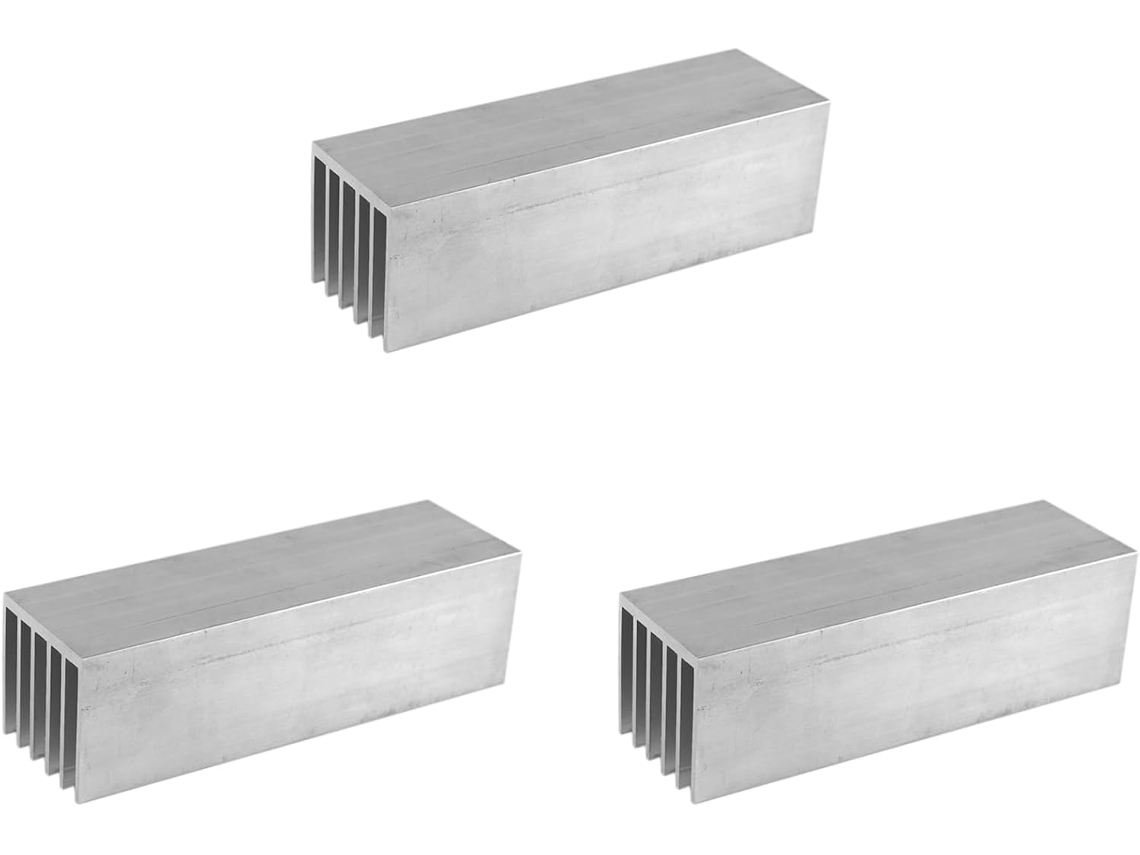 3 Disipadores De Calor De Aluminio De 100 X 30 X 30 Mm Para Amplificador De Potencia