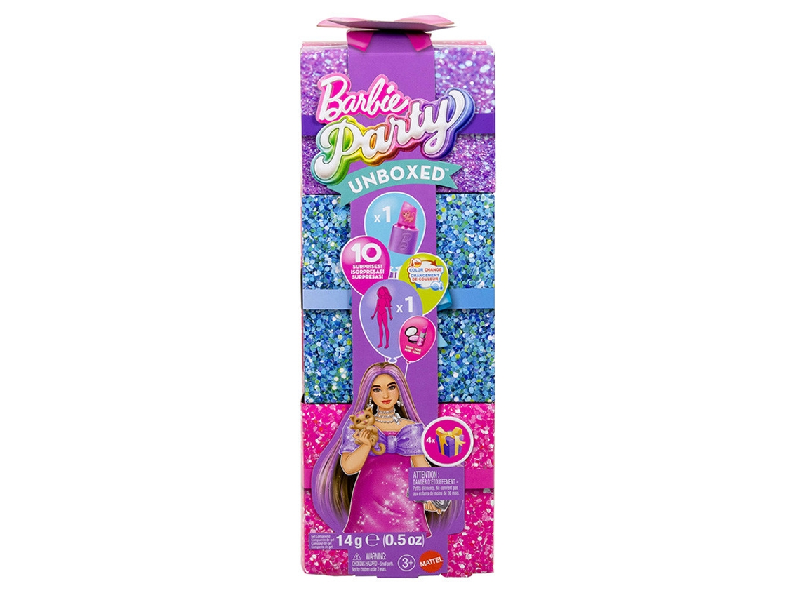 Party Unboxed Grwm Sorpresa Muñeca Con Paleta Barbie Rosa