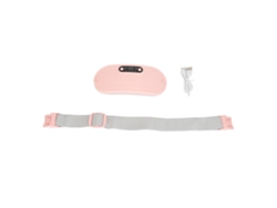 Almohadilla térmica inalámbrica portátil para calambres menstruales con 3 niveles de temperatura y 4 modos de masaje.