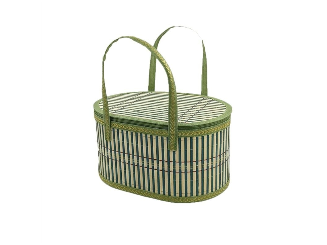 Cesta portátil para refrigerios, organizador de alimentos y frutas para acampar al aire libre, decoración