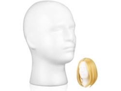 Cabeça De Manequim Masculina Em Espuma Branca Para Apresentação
