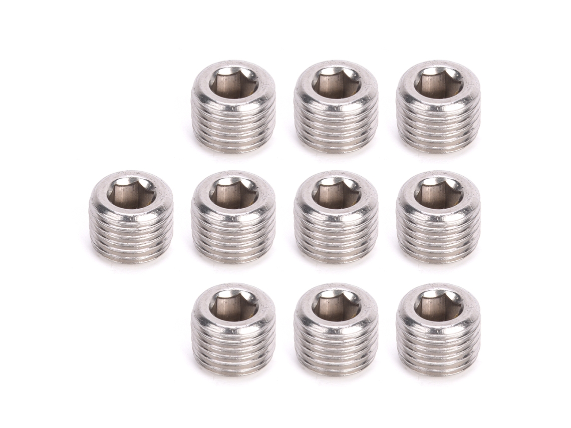 10 Peças De Tampa De Rosca Macho Bspp Em Aço Inoxidável 304 Para Tubos Com Cabeça Hexagonal De 1/2 Polegada