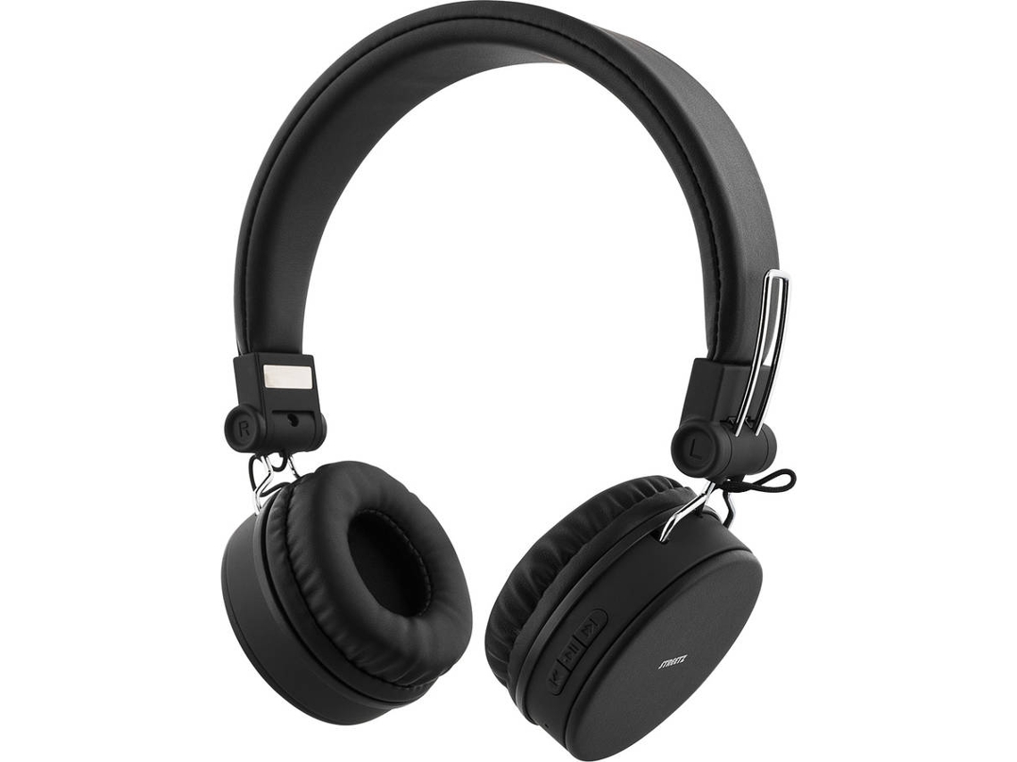 Auriculares Bluetooth STREETZ Hl-Bt400 (On Ear - Micrófono - Negro)