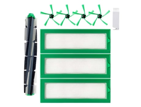 Cepillo de rodillo principal, filtro de polvo, cepillo lateral, filtros Hepa para cepillos de aspiradora Vorwerk Kobold Vr200 Vr300