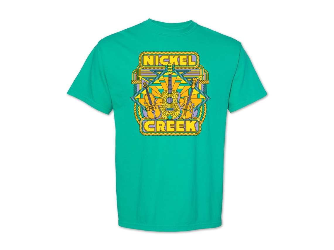 Nickel Creek Instrument T-shirtwhite Rockinstone Size:m