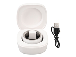 Anillo Inteligente Para Monitorización Del Sueño, Conteo De Pasos, Seguimiento De La Actividad Física, Bluetooth, Resistente Al Agua, Estuche De Carga, Talla 20, Blanco.