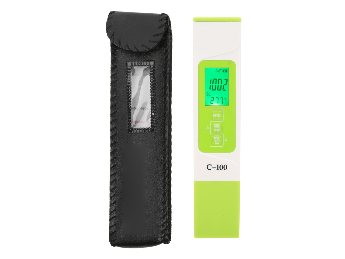 Detector Multifuncional De Calidad Del Agua C-100: Tds, Ce, Salinidad, Sg, Temp (prueba Portátil).