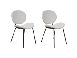 Conjunto de 2 cadeiras de refeição estilo retro BELIANI Luana de Veludo Cinzento 50x52x80