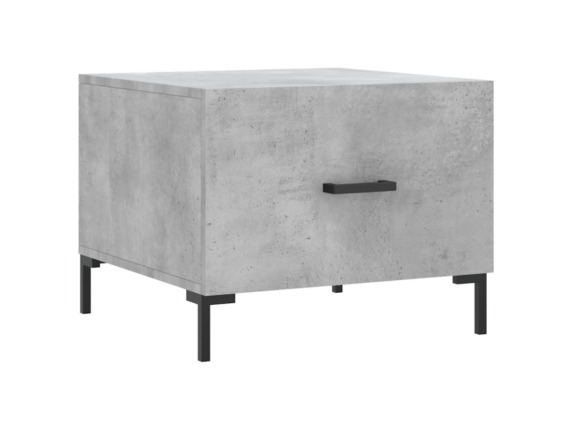 Mesa de centro de madera procesada, gris cemento, MAISON EXCLUSIVE (50x50x40 cm)