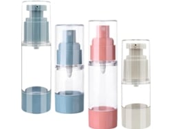 Nuobesty Com 4 Frascos Cosméticos Airless (30ml/15ml) Para Loção E Spray À Prova De Vazamentos.
