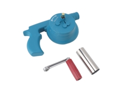 Ventilador Portátil Para Barbacoa, Soplador De Aire Portátil Con Manivela Para Camping Y Barbacoas, Azul