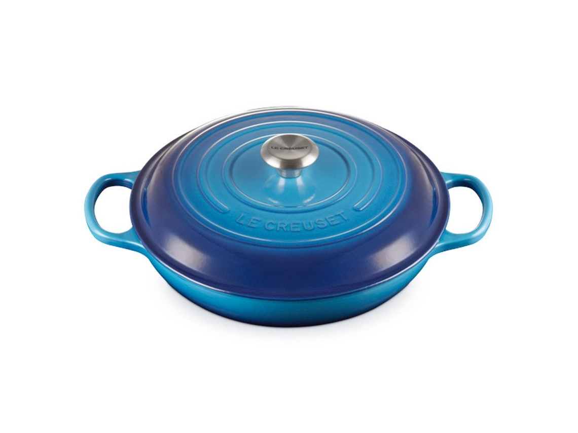 Cocotte Baja LE CREUSET Color: Azure Diámetro: 30 Cm
