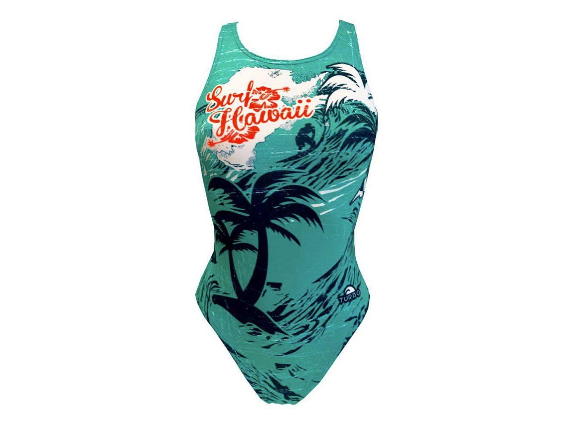 Traje de baño para Mujer TURBO Surfer Hawaii Vintage Verde para Natacion (M)