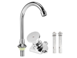 Grifo de lavabo de pedal de suelo, acero de cobre, rosca G1/2