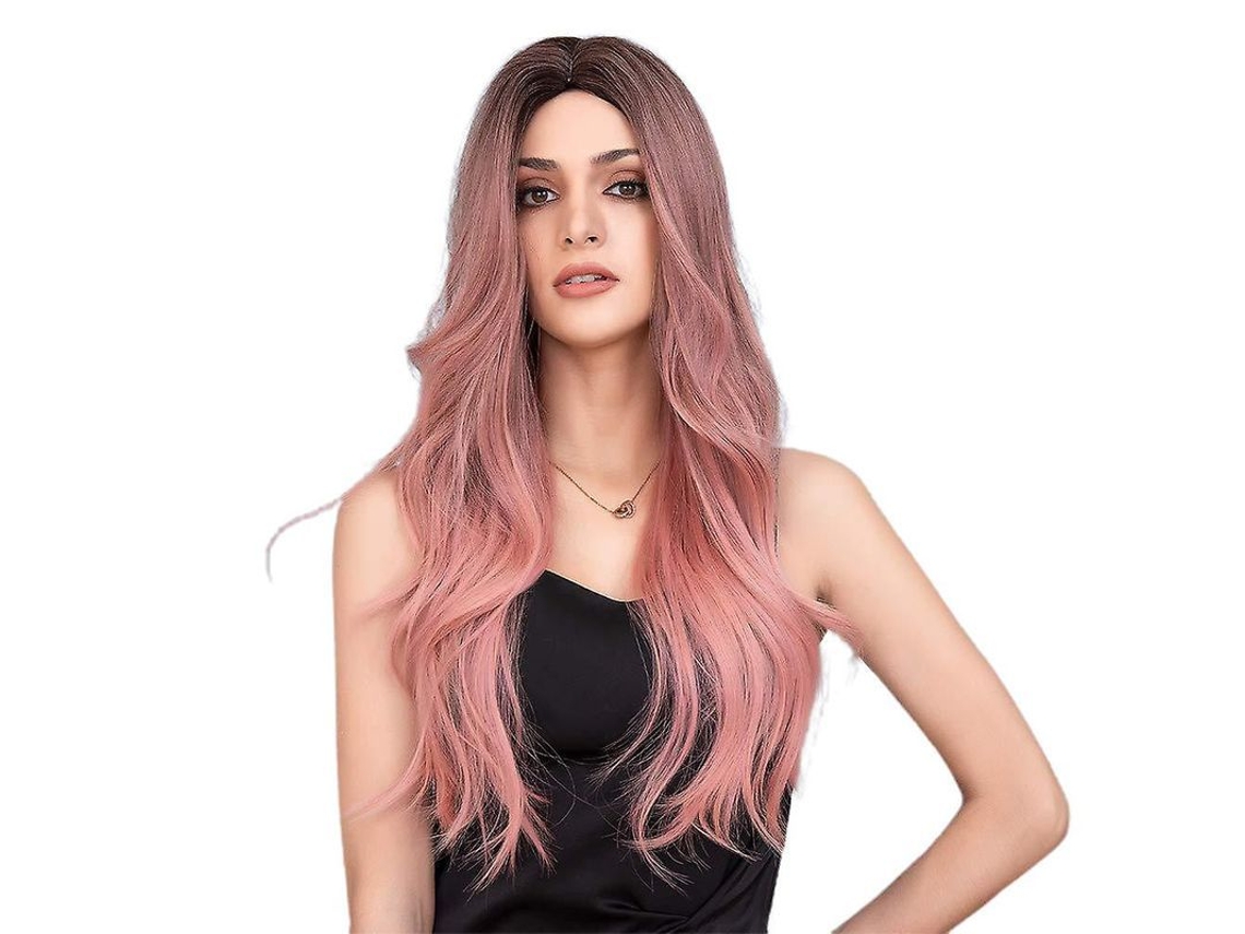 2026-peluca De Pelo Sintético Largo Ondulado Rosa Gradiente Para Mujer Ideal Para Cosplay Fiestas Día A Día Y Ocasiones Especiales