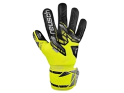 Guantes de fútbol Attrakt Silver, ideales para jóvenes porteros. Cierre de velcro ajustable. Logotipo serigrafiado.