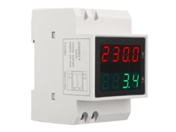 Voltímetro Y Amperímetro Para Riel Din Con Pantalla De 4 Dígitos Para Voltaje Ca De 80-300 V Y Corriente De 0,1-99,9 A