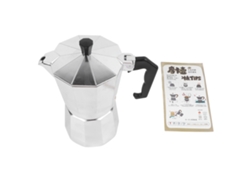 Cafetera moka de aluminio de 300 ml y 10 oz, 6 tazas, portátil para el hogar, el exterior y la cafetería.