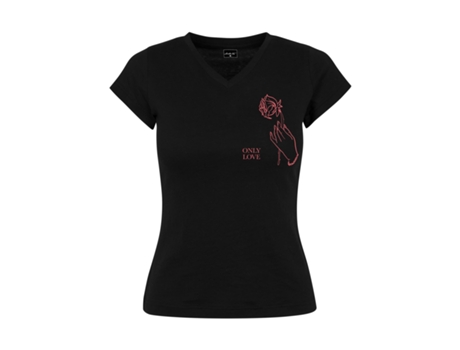 Camiseta de Mujer MISTER TEE Only Love Negro (L)