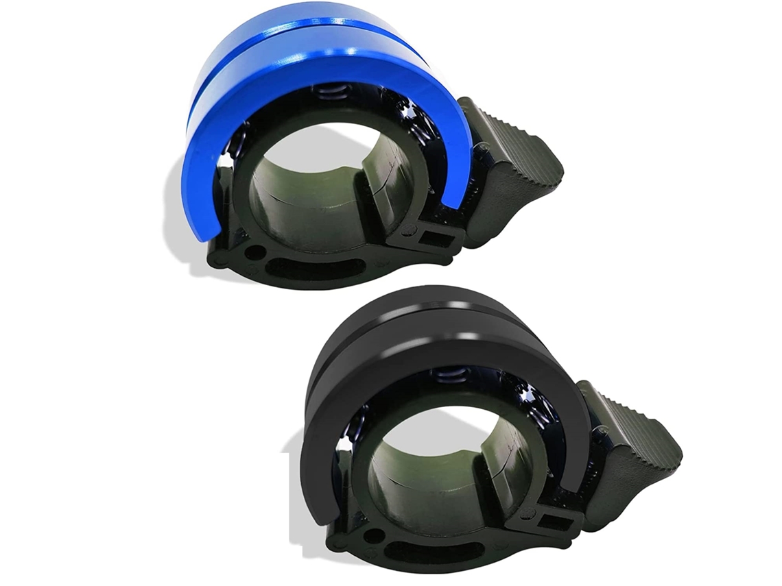 Juego de 2 timbres para bicicleta Jormftte, diseño Q invisible, sonido nítido de 90 dB, aluminio, negro