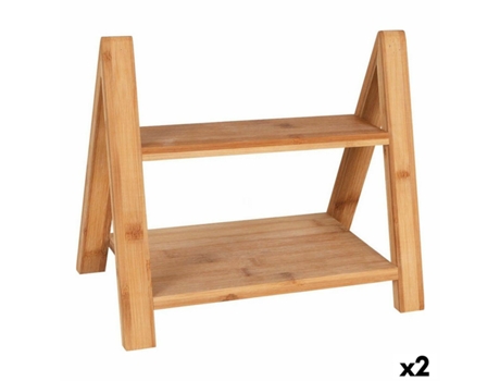 Tabla de servir VIEJO VALLE Doble altura Bambú 33 x 19,5 x 18 cm (2 Unidades)