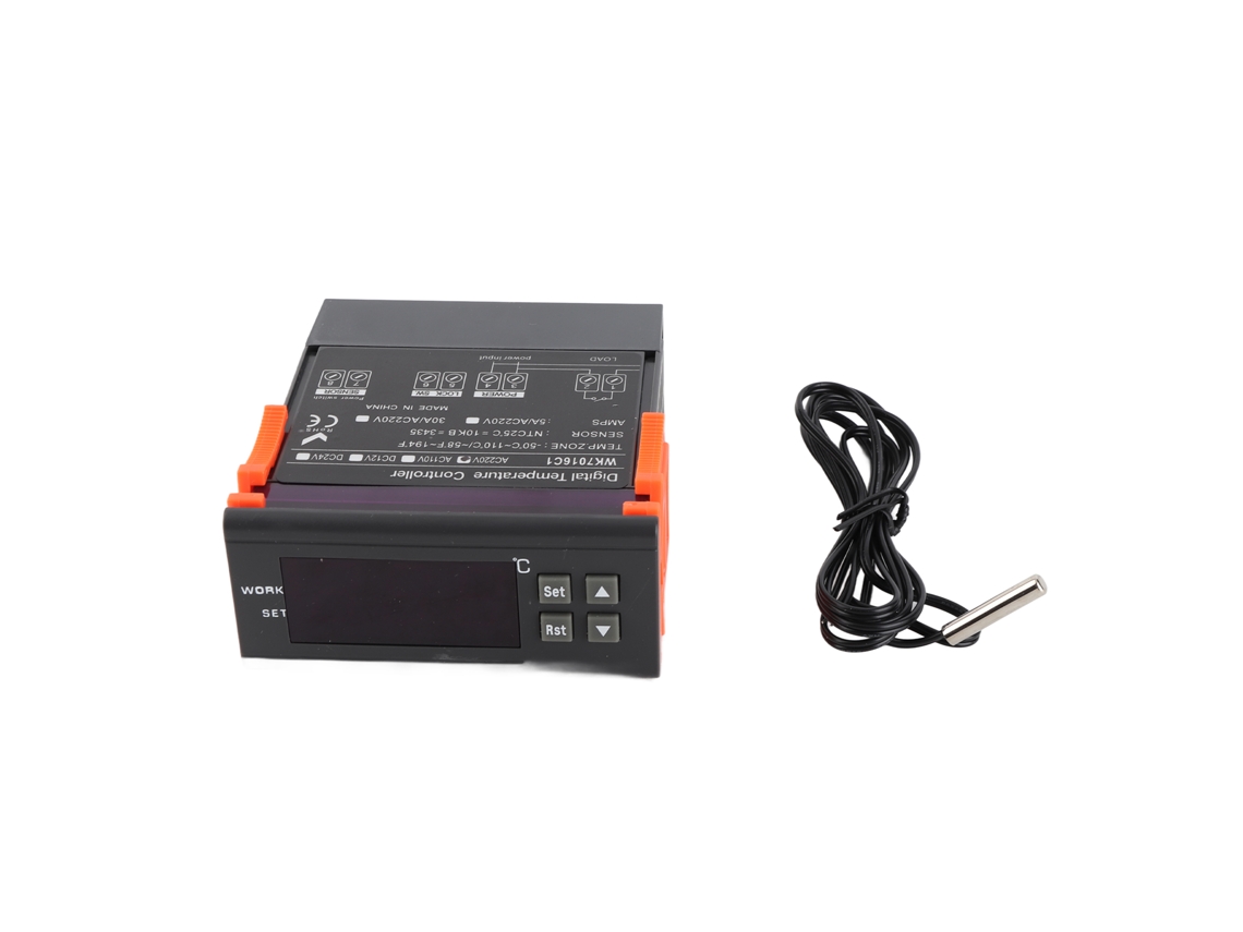 Termostato Digital Inteligente 5a Para Refrigeradores: Regulador De Temperatura, Compatible Con Calefacción, Refrigeración, Calibración, Retardo Y Bloqueo De Datos.