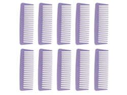 10pcs Peine De Dientes Anchos Para Desenredar Cabello Crespo Húmedo Largo Con Mango Ergonómico Portátil