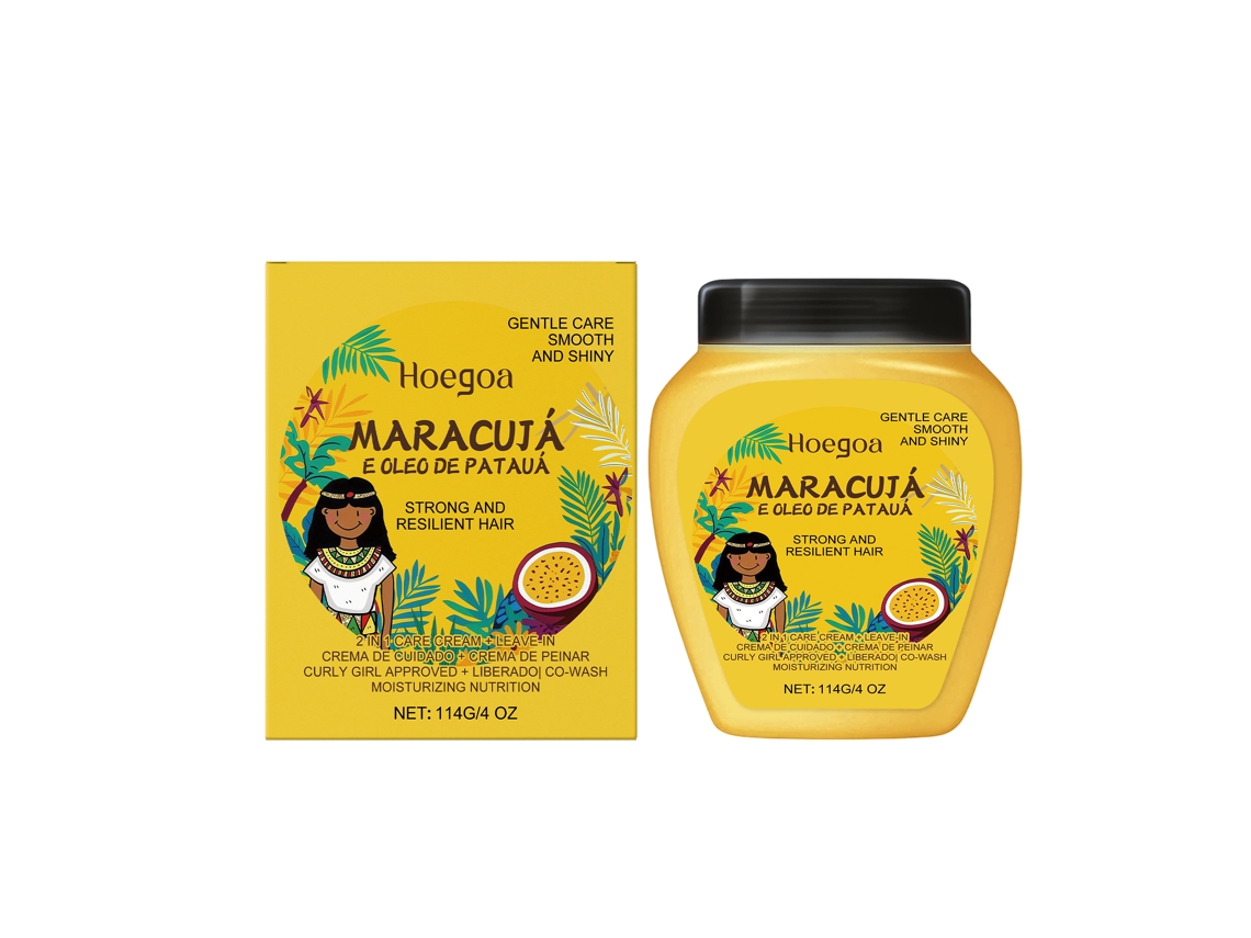Tratamiento capilar sin enjuague con crema de maracuyá