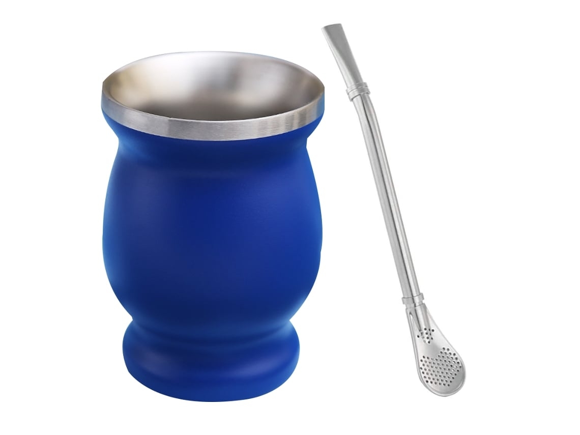 Taza De Acero Inoxidable Mate Con Forma De Calabaza, Aislamiento Al Vacío De Doble Pared, Capacidad De 237 Ml. Recargable Por Usb.