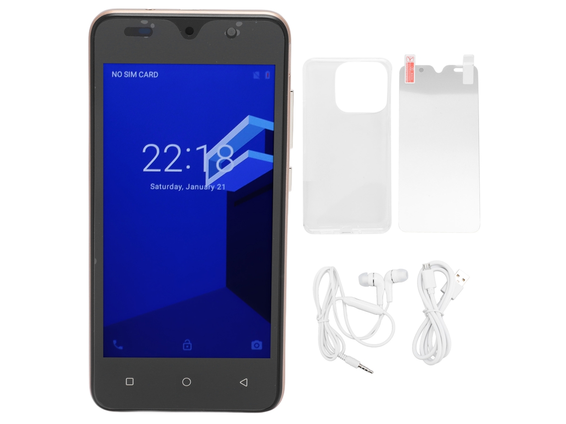 Smartphone Desbloqueado 5 Pulgadas 4gb Ram 32gb Rom Android 12 Reconocimiento Facial Hd Wifi Oro