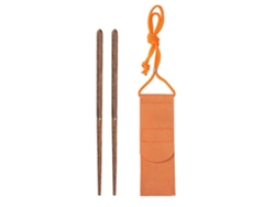 Juego de palillos plegables para exteriores con bolsa de almacenamiento, portátiles e ideales para viajar. Nostalgia88