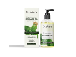 Aceite corporal de menta para masajes e hidratación.