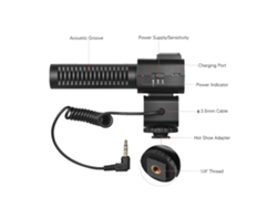 2026-micrófono Externo 3.5mm Para Cámara Dslr, Camcorder, Iphone 6 - Accesorio De Grabación Estéreo