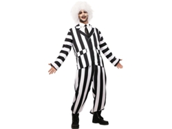 Disfraz de Fantasma de traje divertido a rayas para hombre